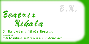 beatrix mikola business card